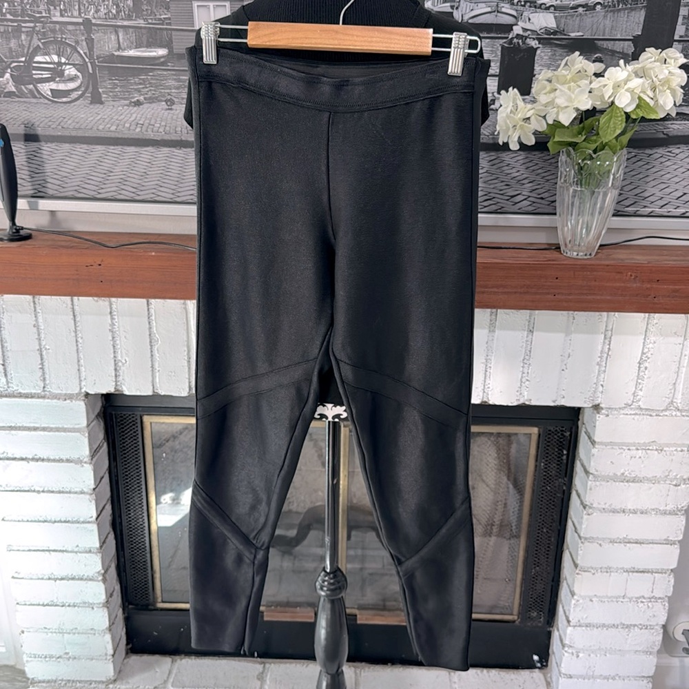 Guess by Marciano Faux Leather Legging Pants Large Tall Black Stretch Sexy
